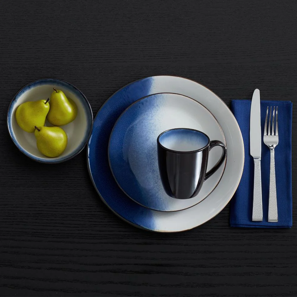 Asher Blue 16 Piece Dinnerware Set, Service for 4 - Image 2