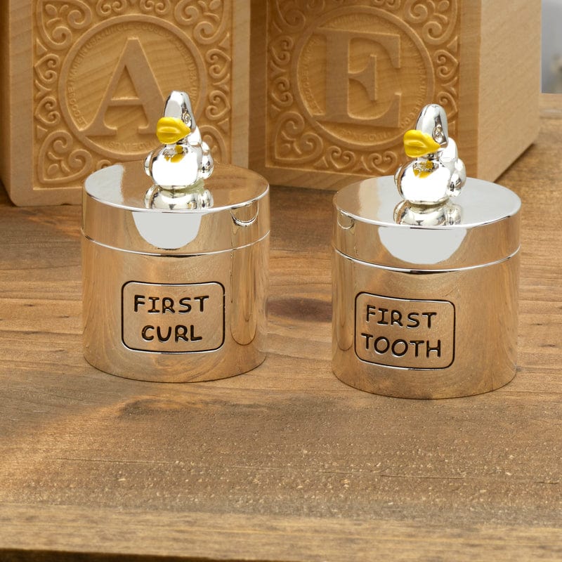Baby Duck Silverplate First Tooth Curl Boxes - Image 4