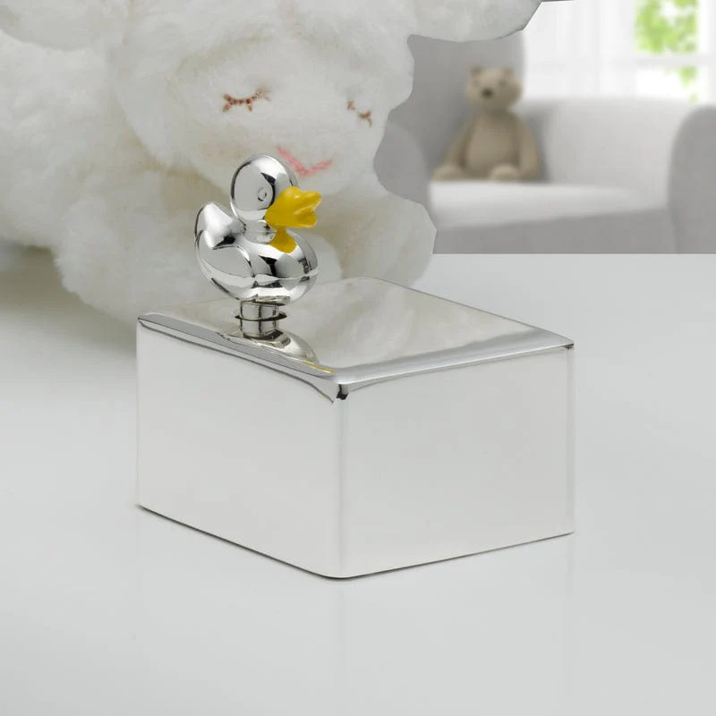 Baby Duck Silverplate Music Box - Image 2