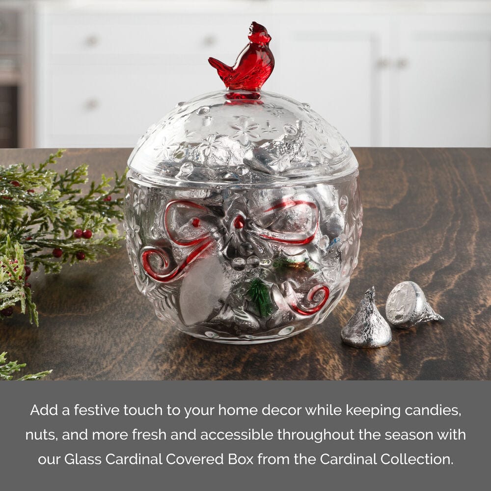 Cardinal Glass Covered Candy Box - Image 5
