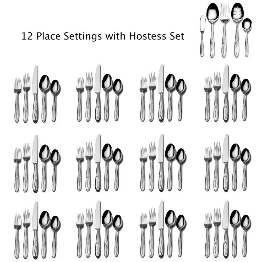 Cocoa Blossom 65 Piece Flatware Set, Service for 12 - Image 3