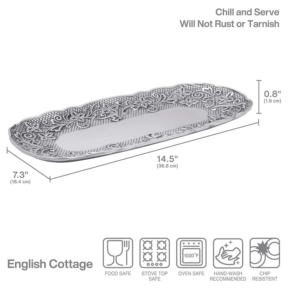English Cottage Long Rectangular Serve Tray - Image 3
