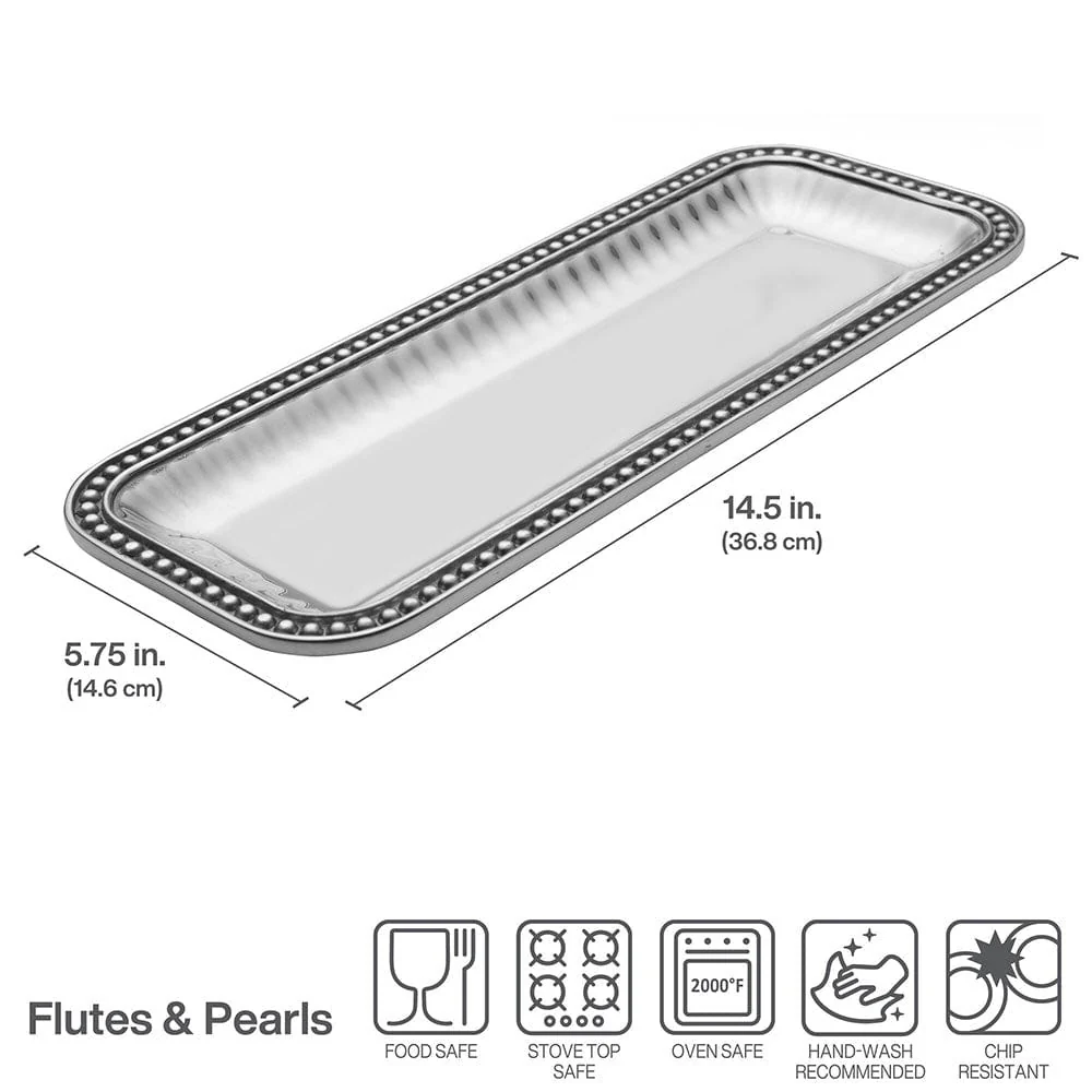 Flutes & Pearls Rectangular Tray - Image 5