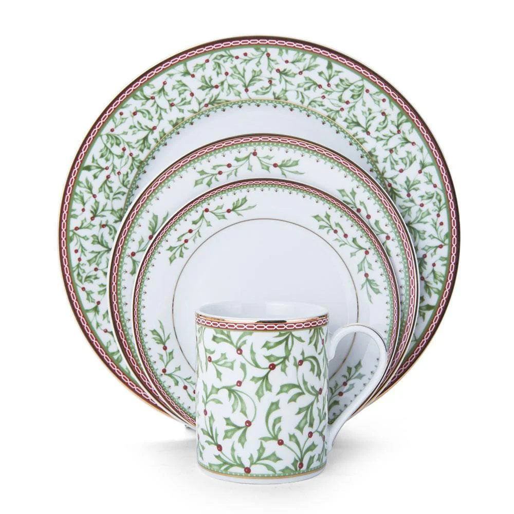 Holiday Traditions 16 Piece Dinnerware Set with Mugs - Image 10