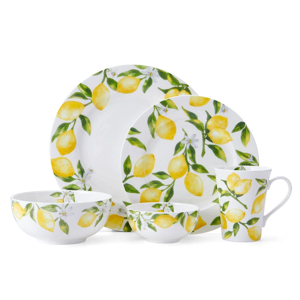 Lemons 40 Piece Dinnerware Set, Service for 8 - Image 7