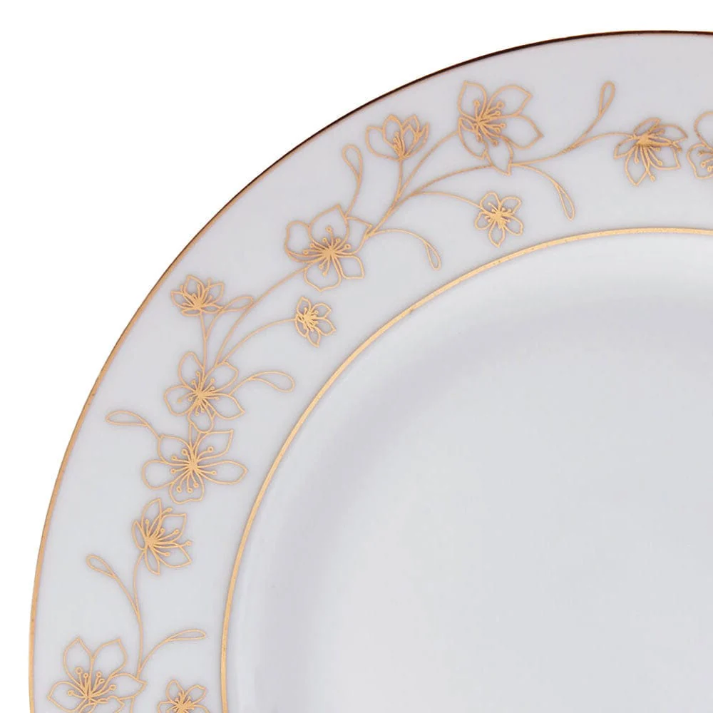 Metallic Floral Gold 32 Piece Dinnerware Set, Service for 8 - Image 4