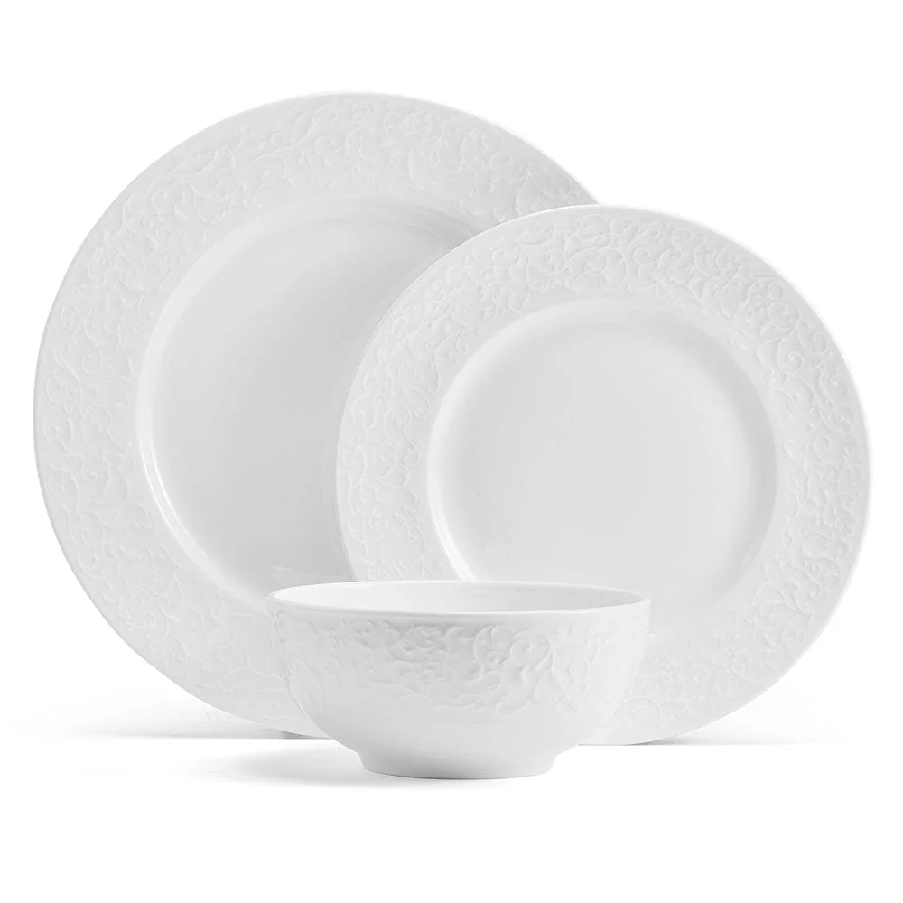 Parchment White 18 Piece Dinnerware Set, Service for 6 - Image 9