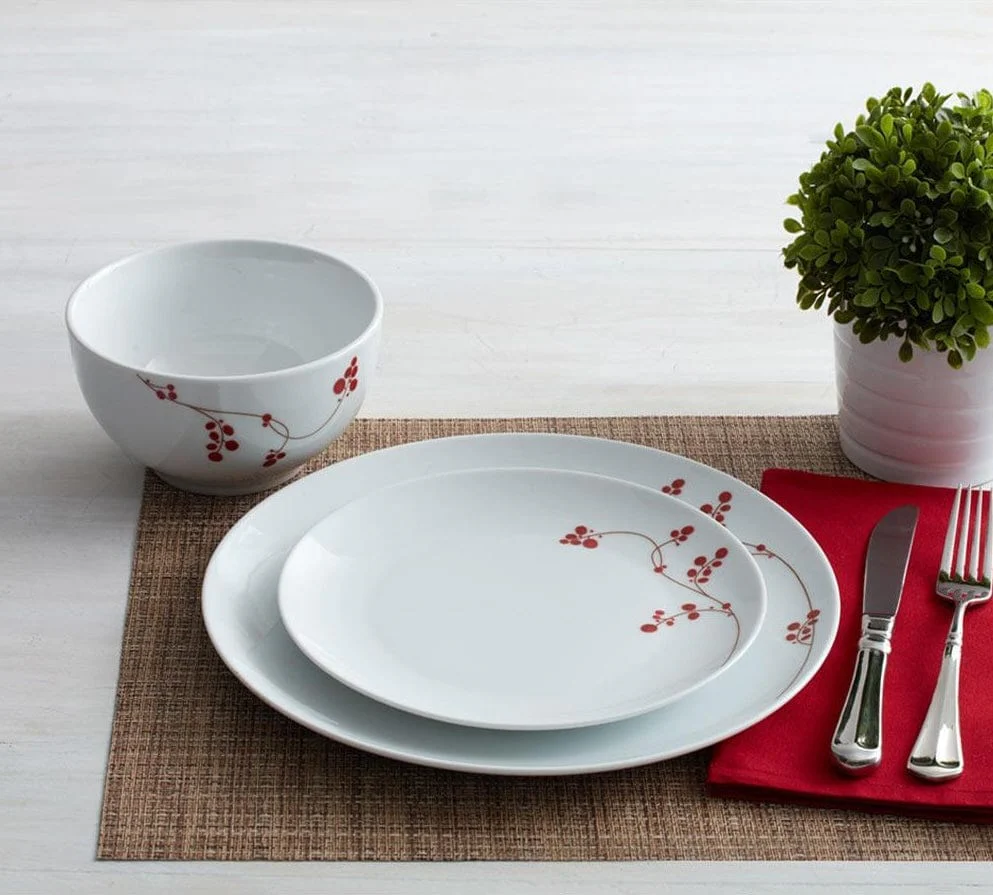 Red Berries 12 Piece Dinnerware Set, Service for 4 - Image 2