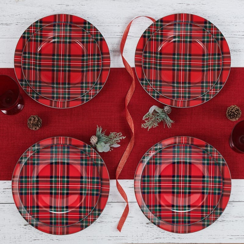 Tartan Red Set of 4 Salad Plates - Image 3