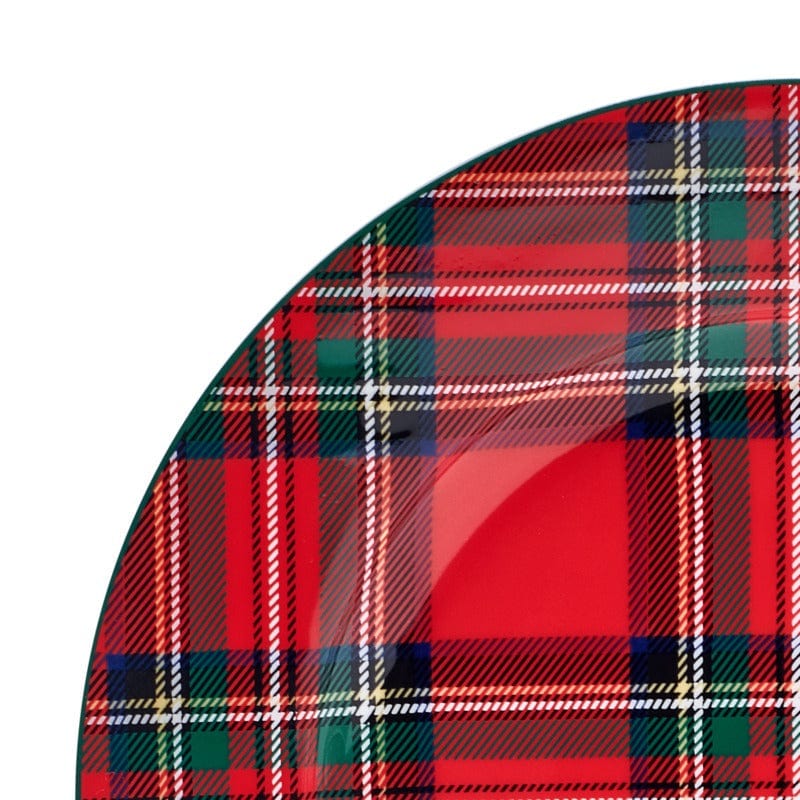 Tartan Red Set of 4 Salad Plates - Image 4