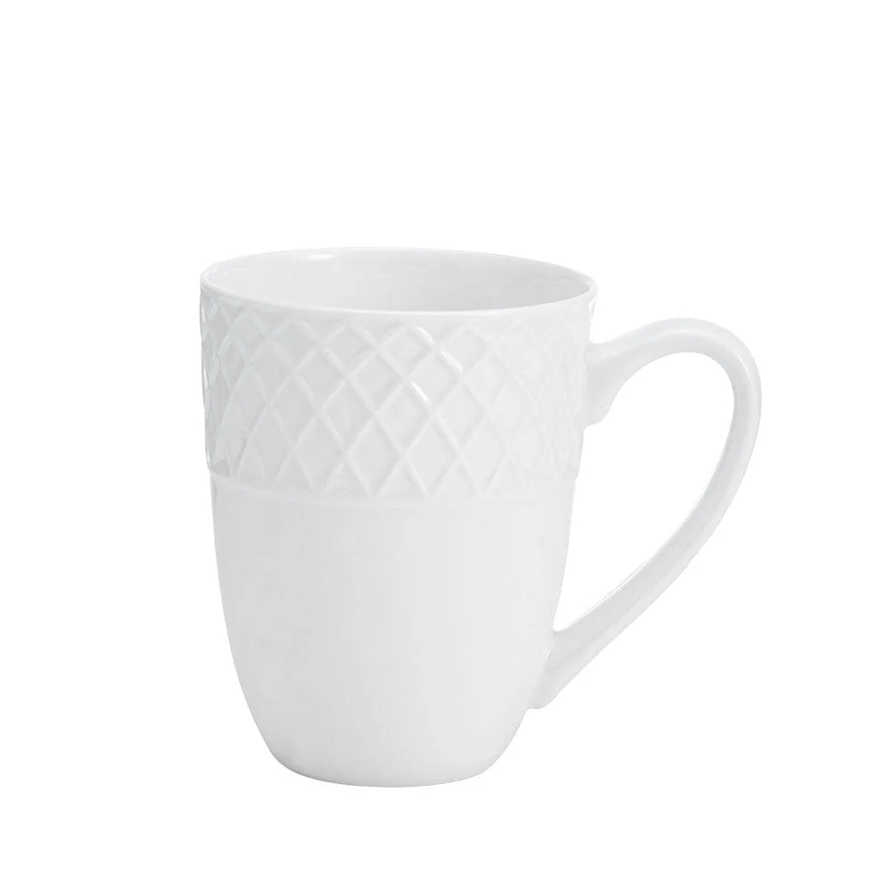 Trellis White Set of 4 Mugs - Image 4
